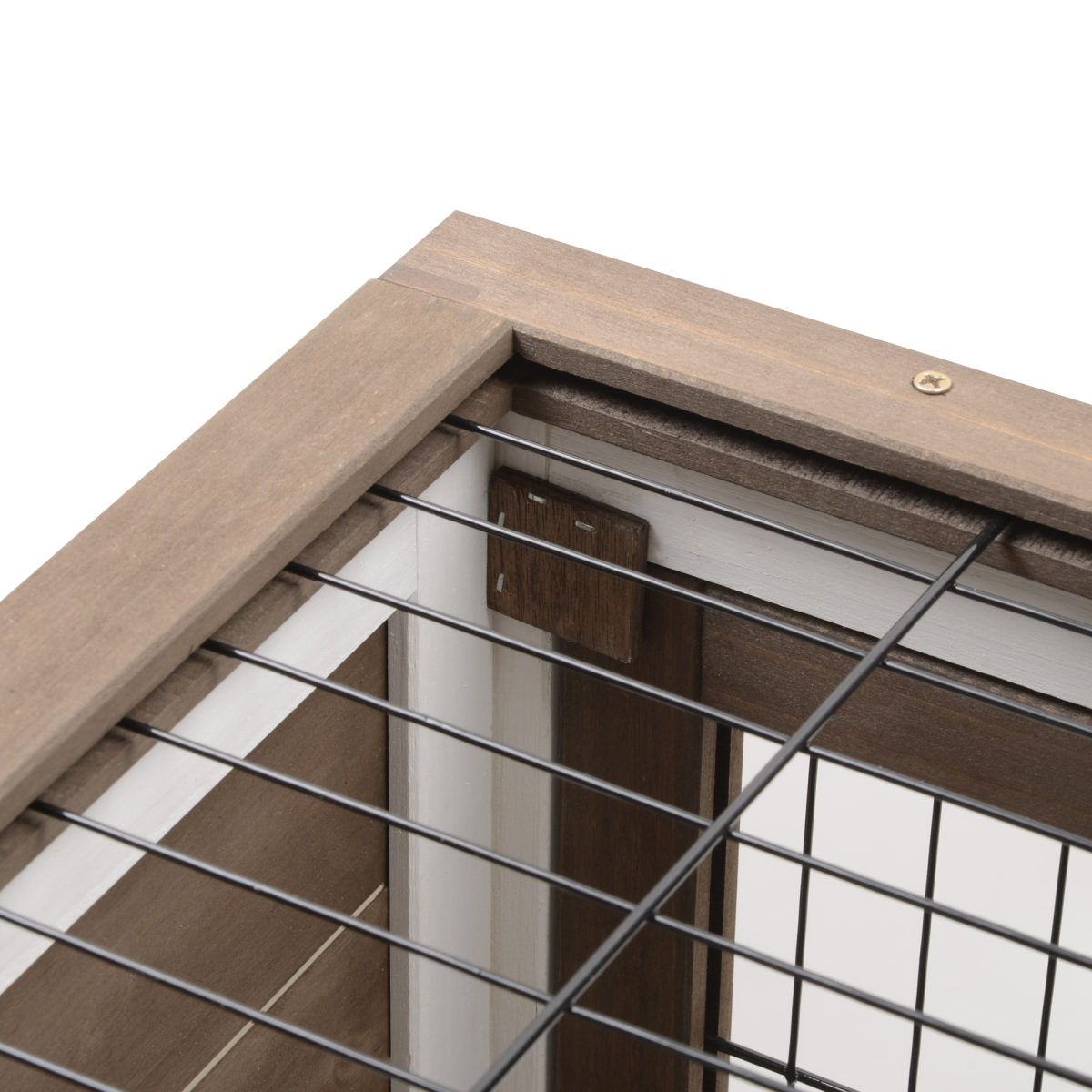 Wooden Rabbit Hutch Bunny Guinea Pigs House Cage Wheels Indoor 110 x 50 x 86cm