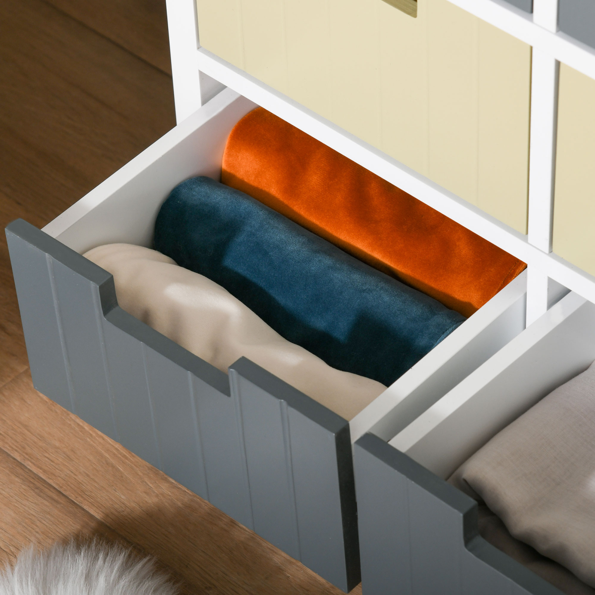 Simple Chest of 6 Drawers Storage Cabinet for Dining & Living Room