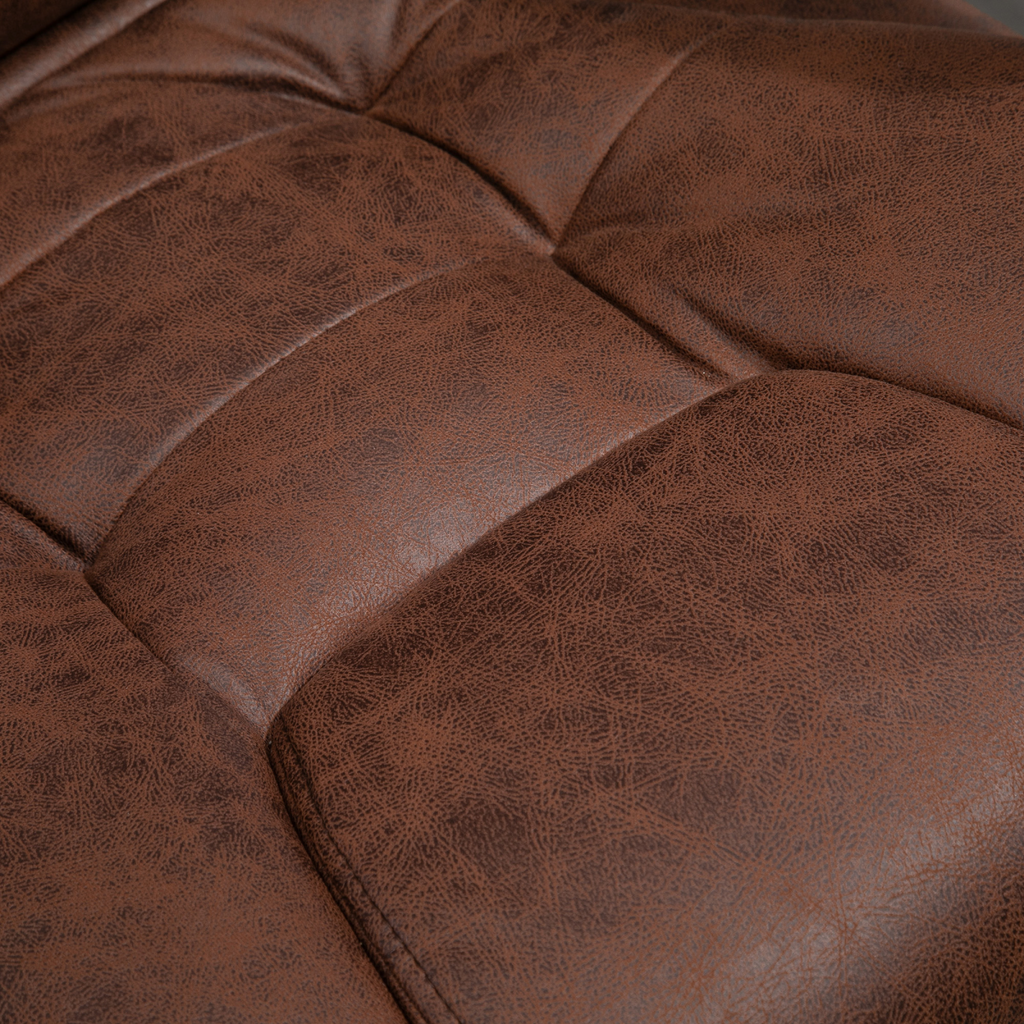 Vintage High Back Heated Massage Office Chair with 6 Vibration Points, Brown