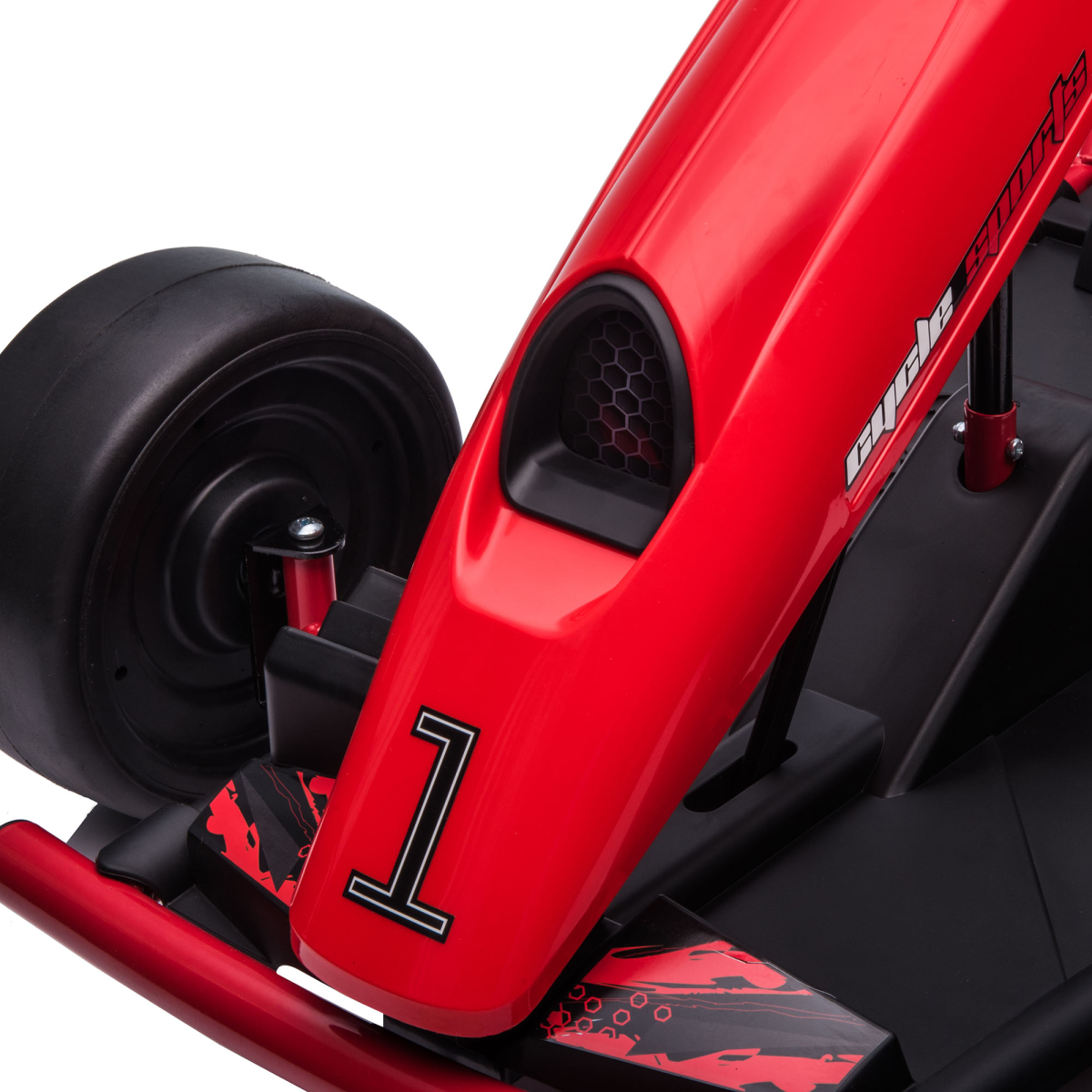 HOMCOM 24V Electric Go Kart for Kids with Music, Horn Honking, Slow Start