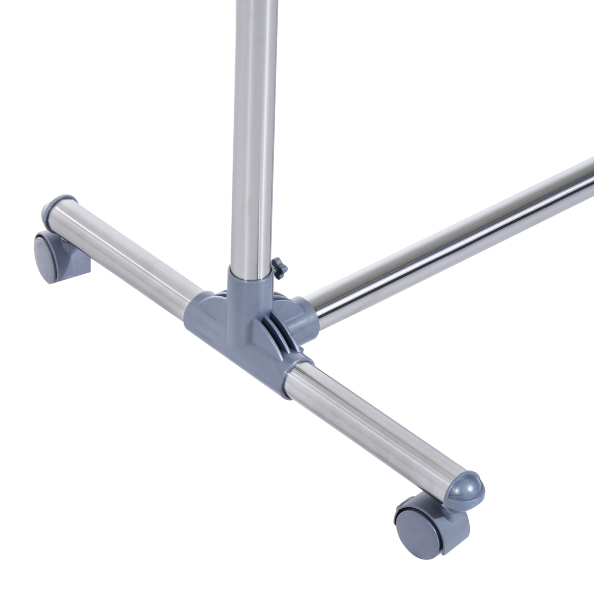 Clothes Hanger with Wheels, Heavy Duty-Silver/Grey