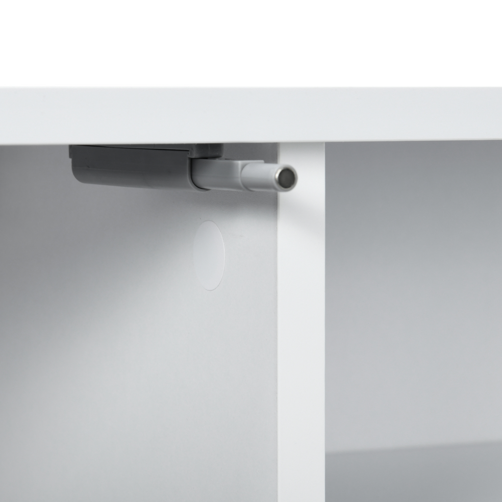 HOMCOM Floating TV Unit for 60" TVs W/ Shelves and Cabinets, White