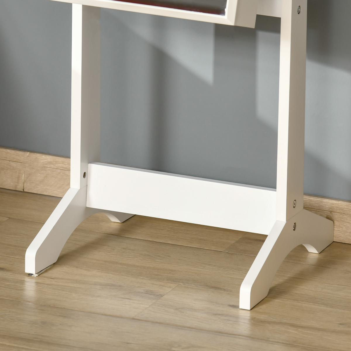 Mirrored Jewellery Cabinet Lockable Jewellery Organiser White