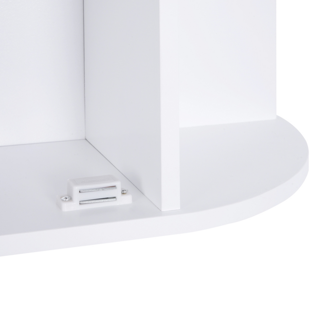 Wall Mounted Bathroom Cabinet w/ Mirror Single Door Storage Shelves HOMCOM