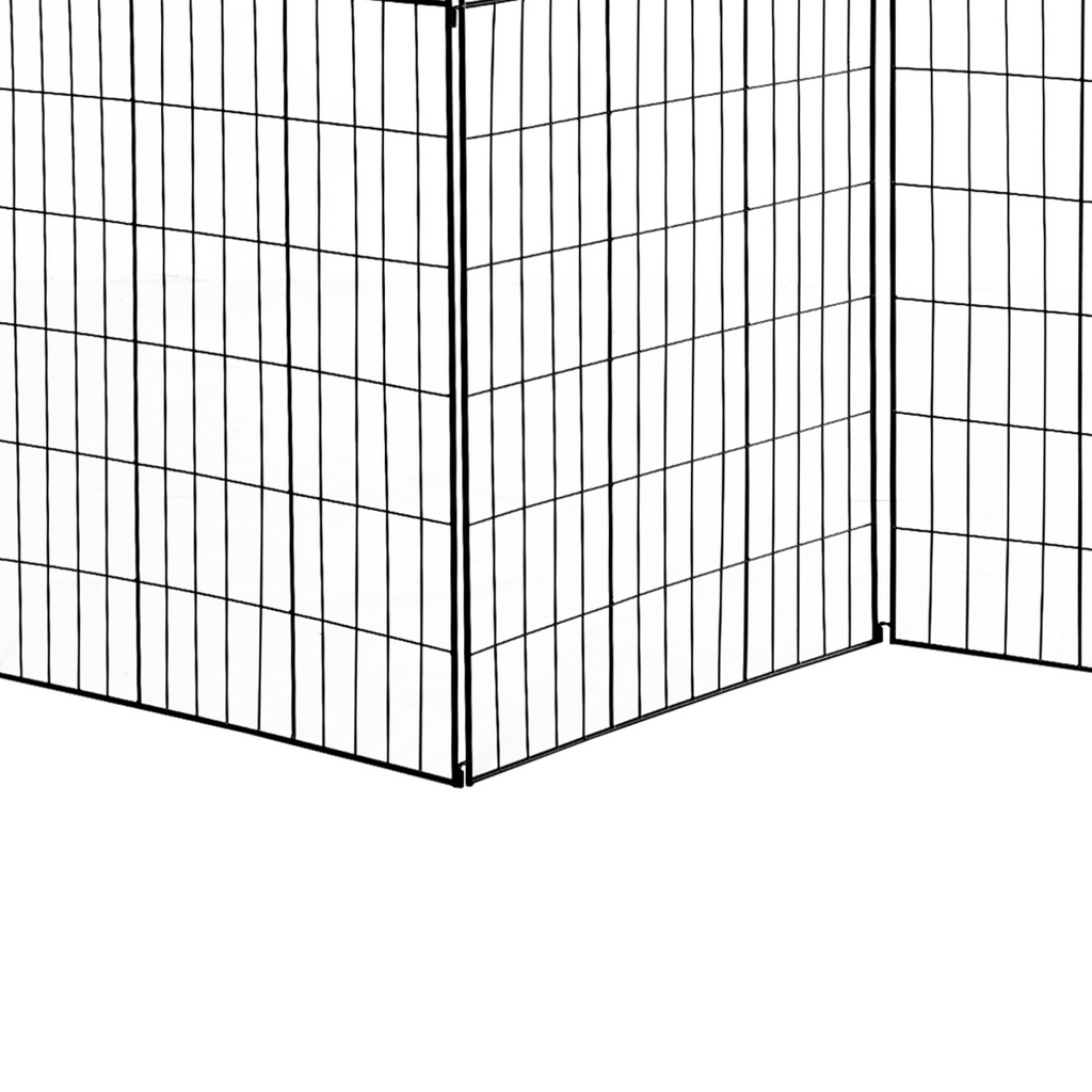 Garden Decorative Fence 4 Panels 44in x 12ft Steel Wire Border Edging Outsunny