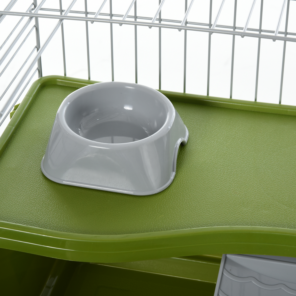 89cm Small Animal Home Cage for Rabbit Ferret Chinchilla w/ Wheels Green