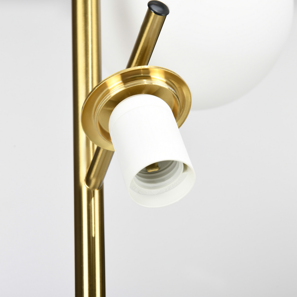 Modern Floor Lamp for Living Room Bedroom, 3 Light Tree Standing Lamp, Gold