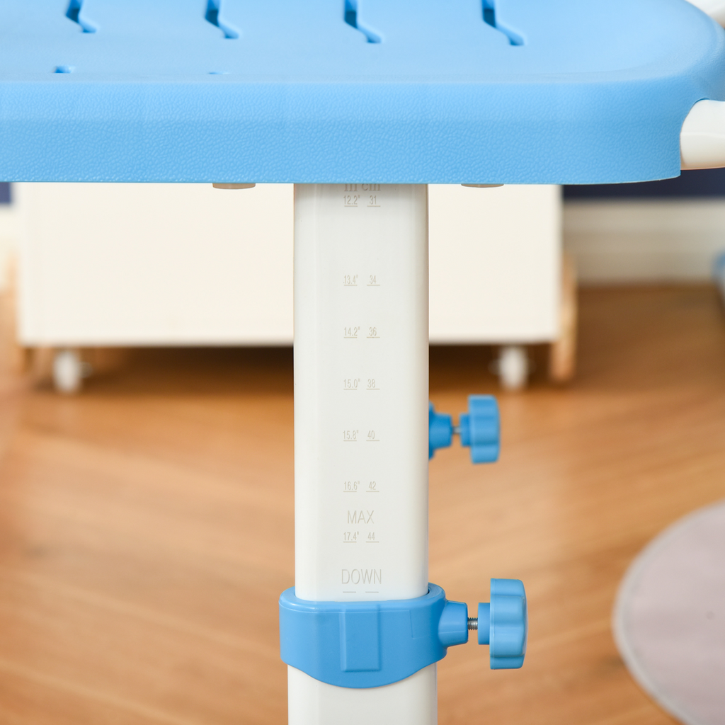 Kids Desk and Chair Set Adjustable Tiltable with Drawer Pen Slot Hook
