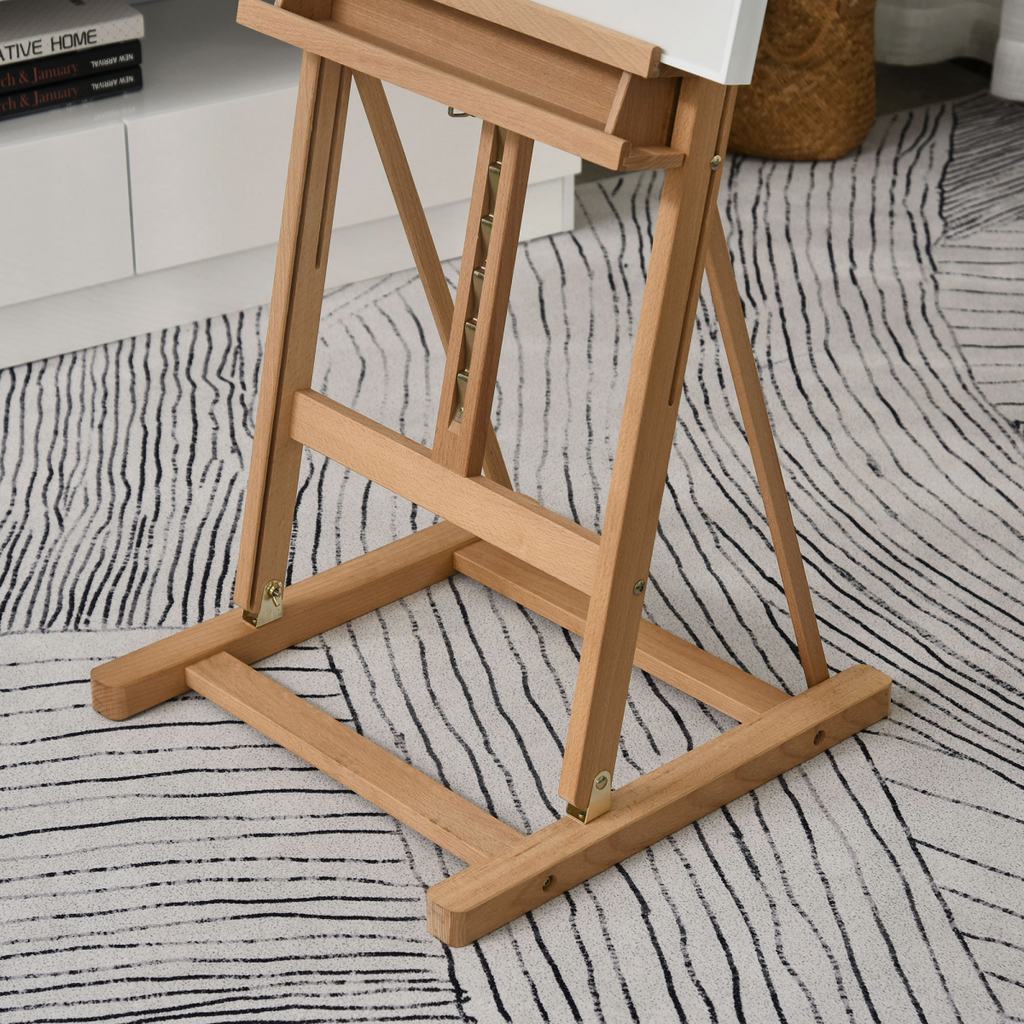 H-Frame Studio Easel Height Adjustable with Canvas Holder Pencil Case Vinsetto