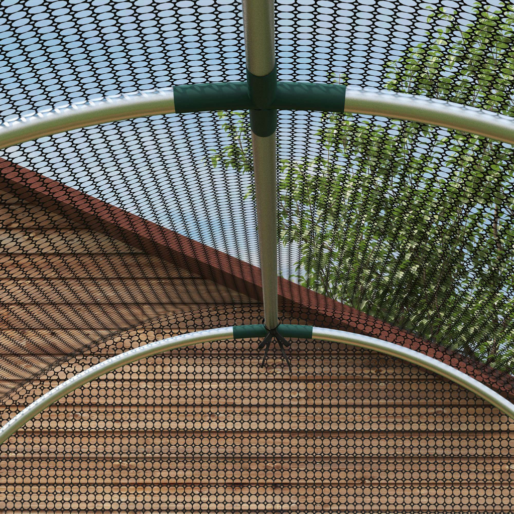 Outsunny Fruit Cage, Plant Protection Tent, 1.2 x 2.4 x 1.9m, Black
