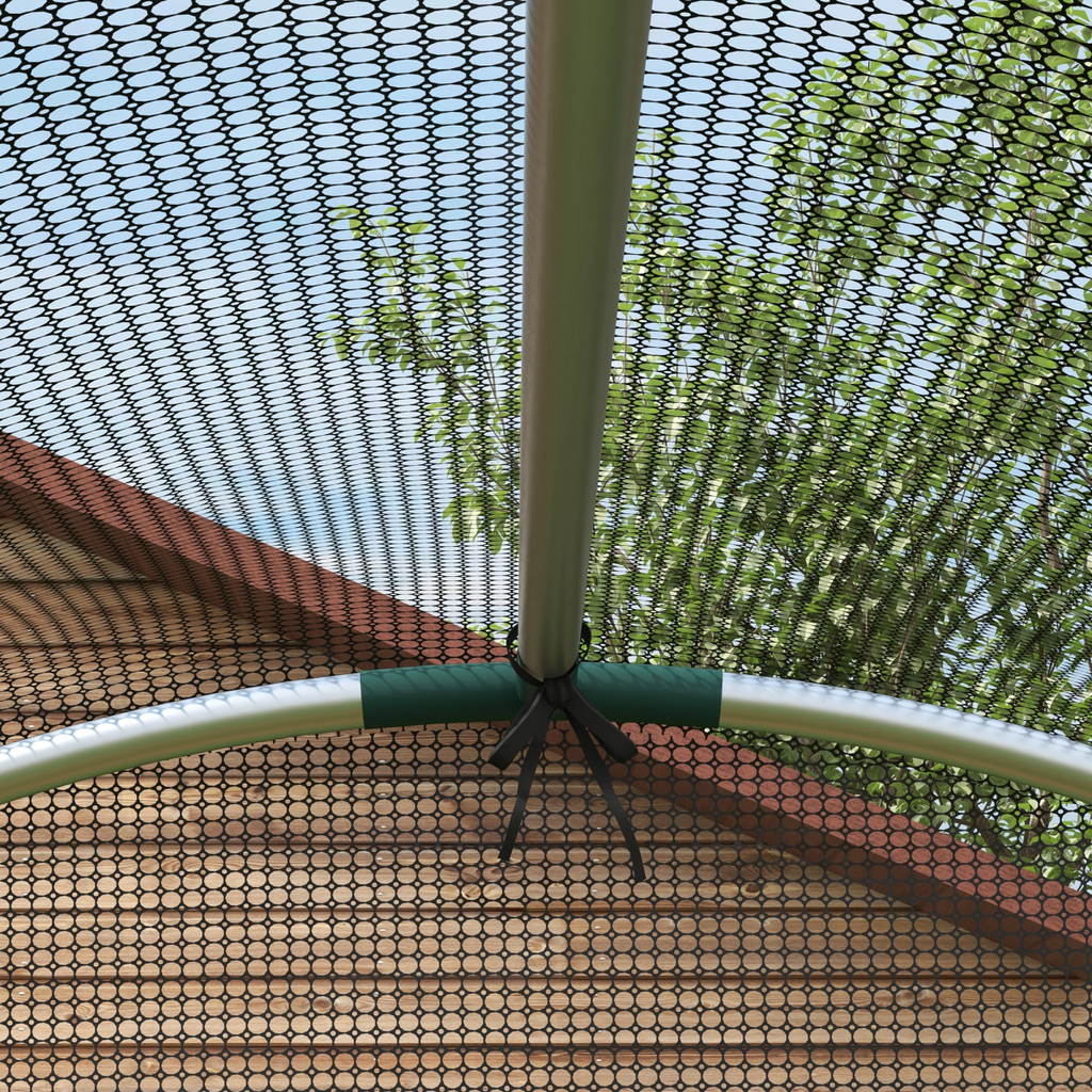 Outsunny Fruit Cage, Plant Protection Tent, 1.2 x 1.2 x 1.9m, Black