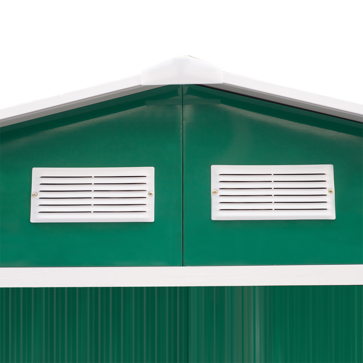 Metal 9x6 ft Garden Shed Storage Door Roof Building Container-Green