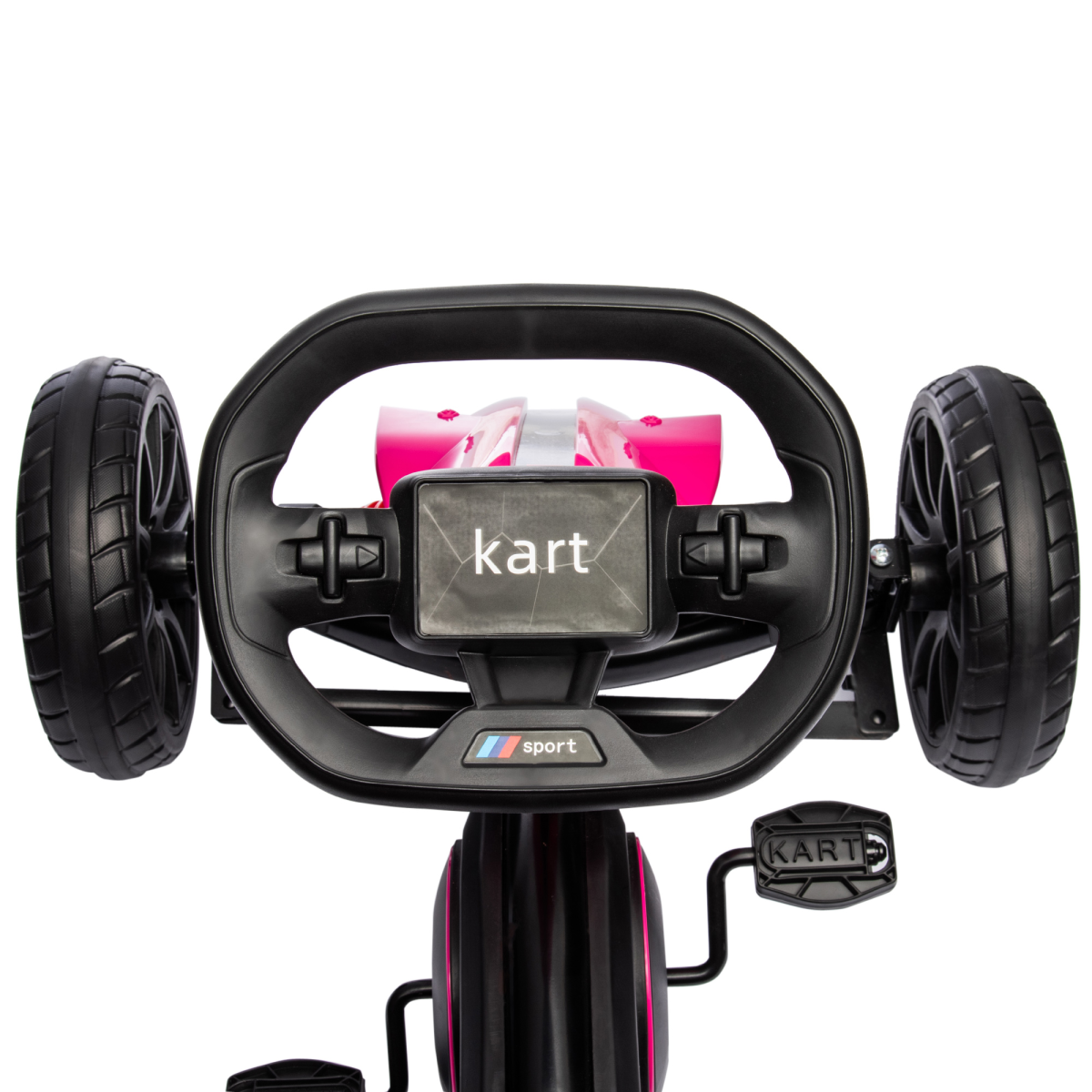 HOMCOM Children Pedal Go Kart with Adjustable Seat, Handbrake - Pink