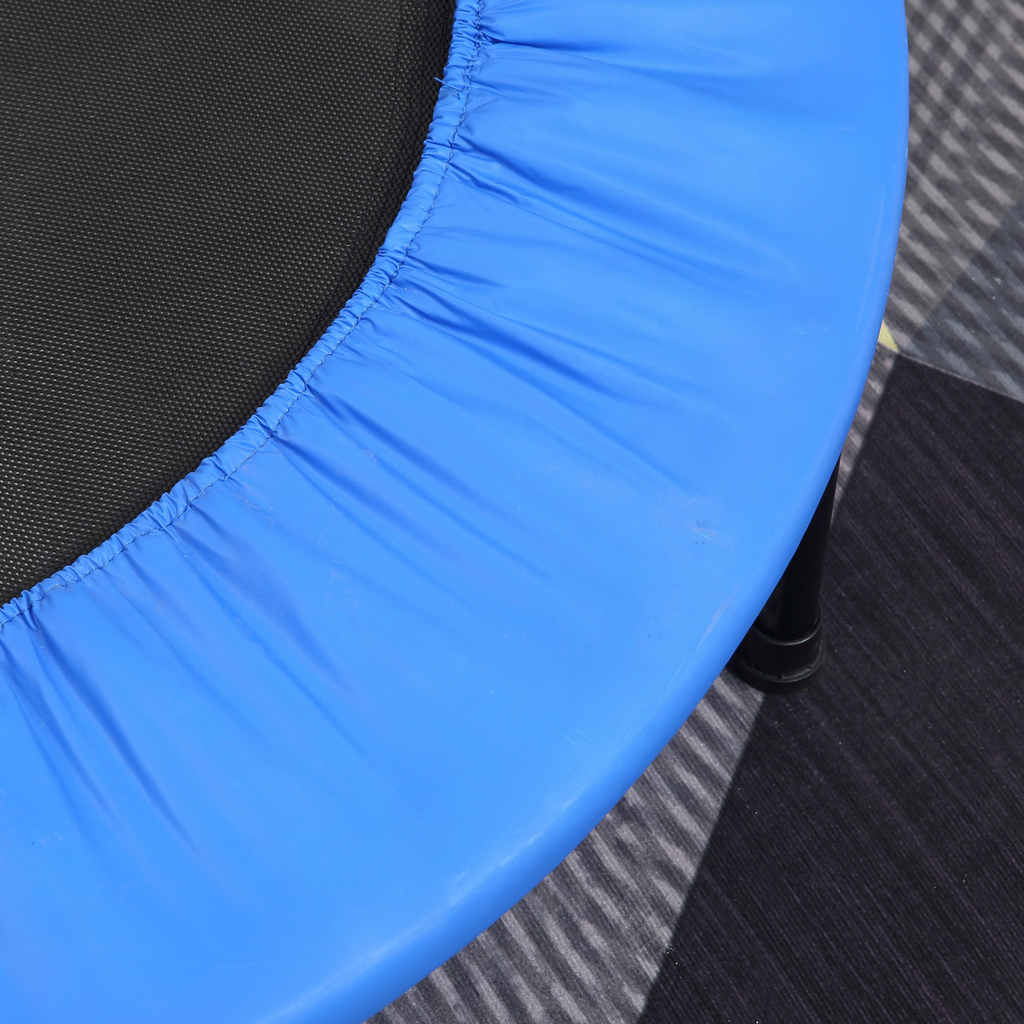 96 cm Foldable Mini Fitness Trampoline Exercise Rebounder Jumper, Blue HOMCOM