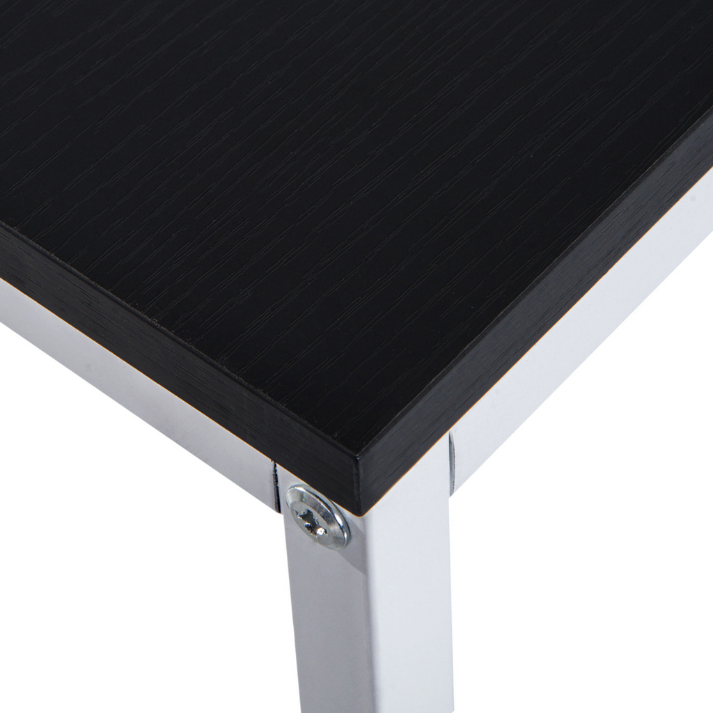 Computer Workstation Metal Frame-White/ Black Colour