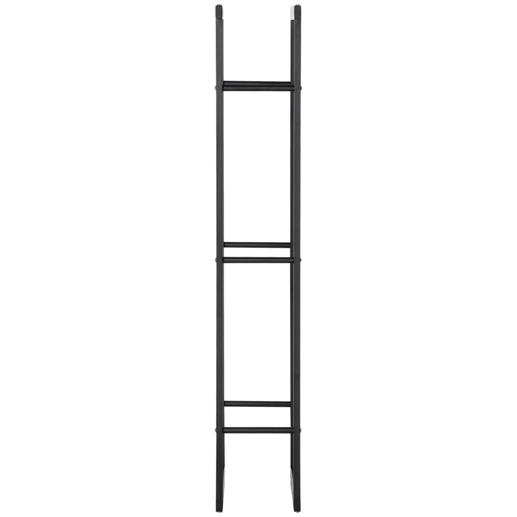 150cm Metal Firewood Log Holder Rack Elevated Design Balanced Base Side Rails