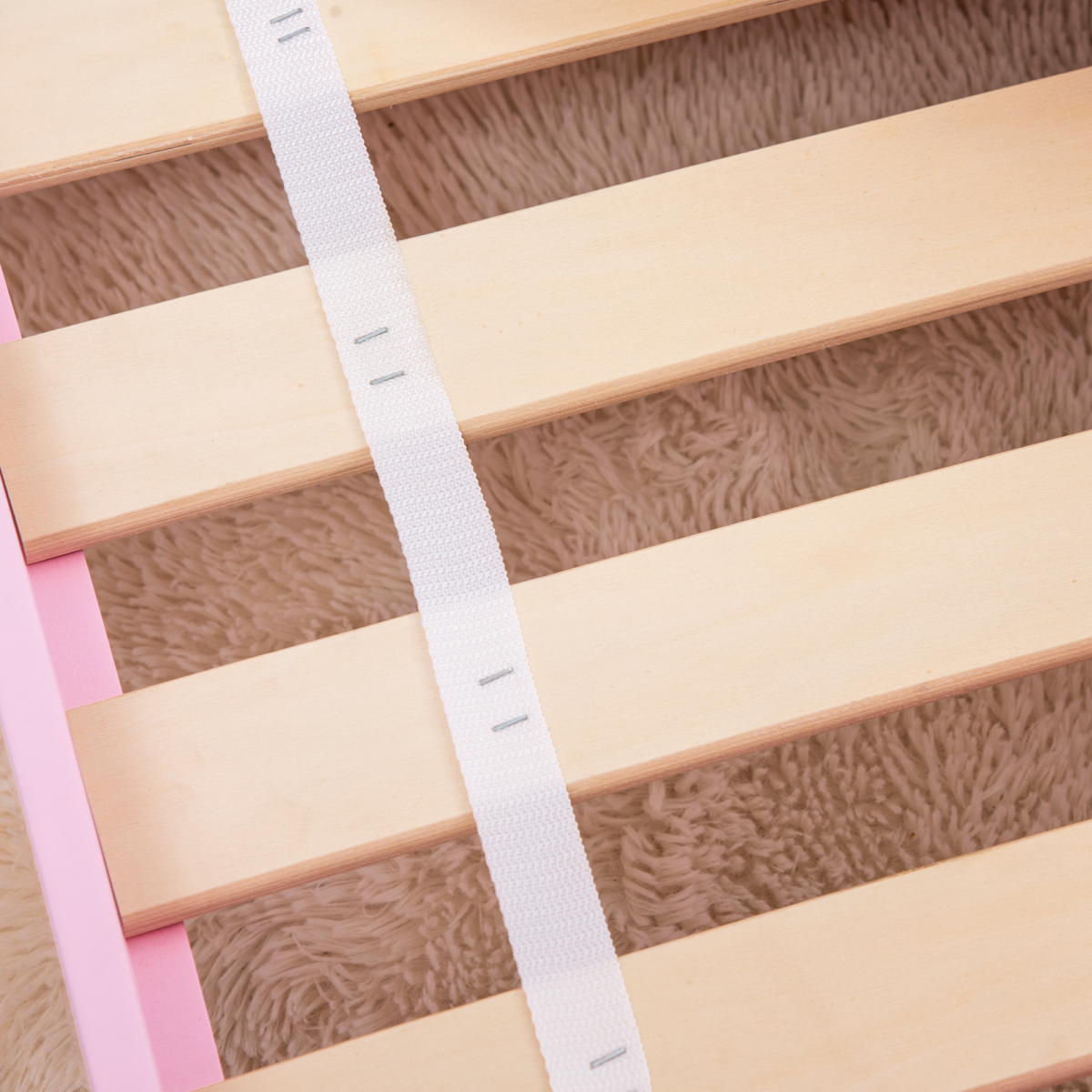 Princess-Themed Kids Toddler Bed with Cute Patterns, Safety Rails - Pink