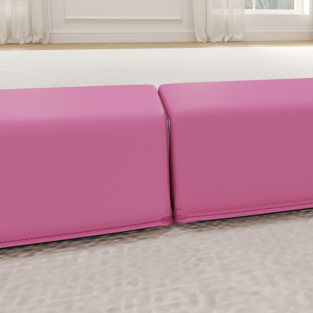SPORTNOW 7.7FT Folding Gymnastics Balance Beam with Anti-Slip Base, Pink