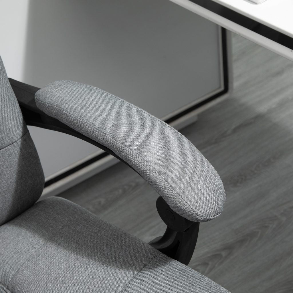 Ergonomic Office Chair Adjustable Height Rolling Swivel w/ Armrest Light Grey