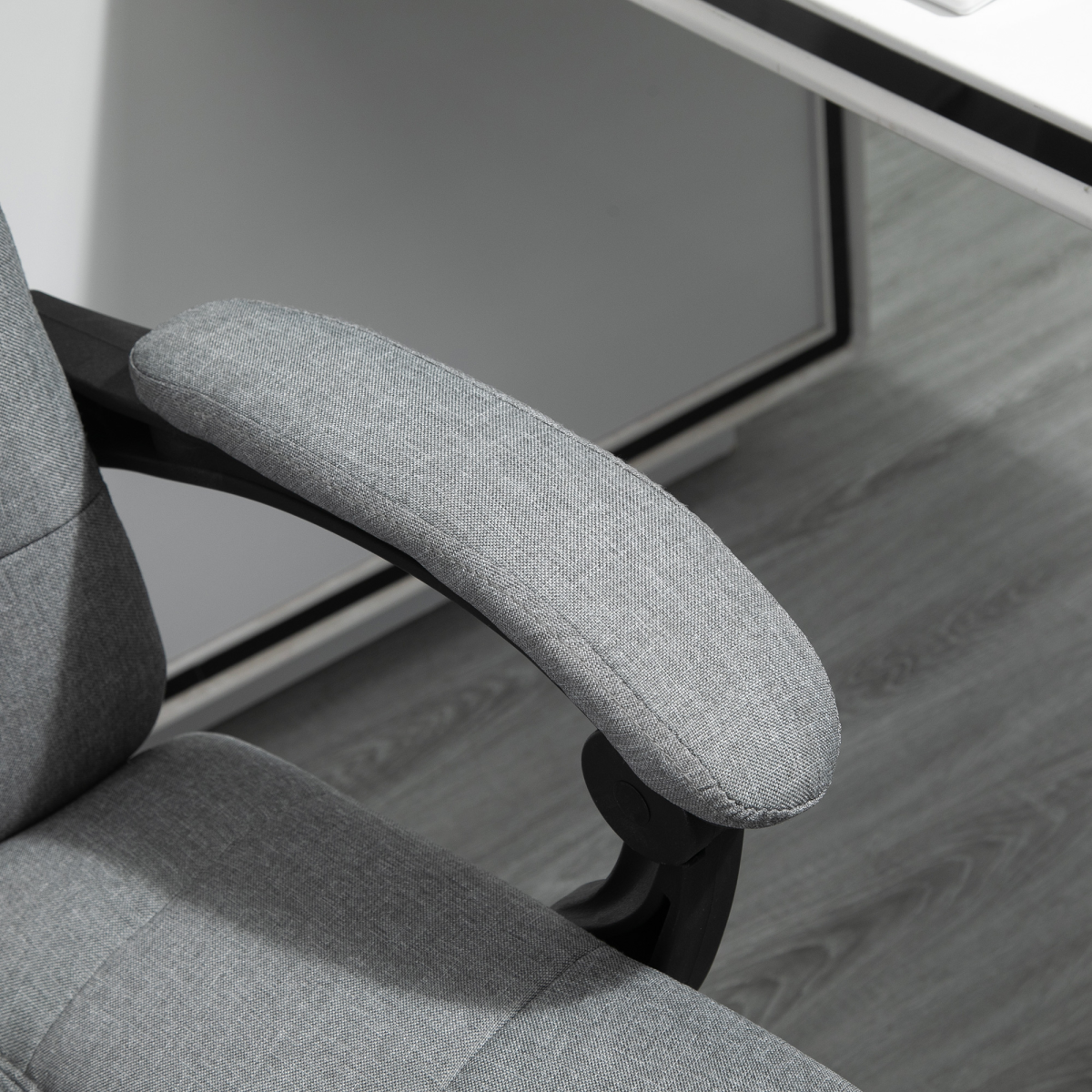 Ergonomic Office Chair Adjustable Height Rolling Swivel w/ Armrest Light Grey