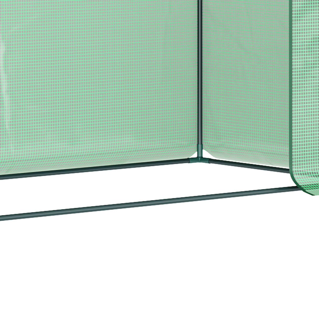 Garden Greenhouse Plant Cover, Windows & Zipper 198Lx77Wx149-168Hcm