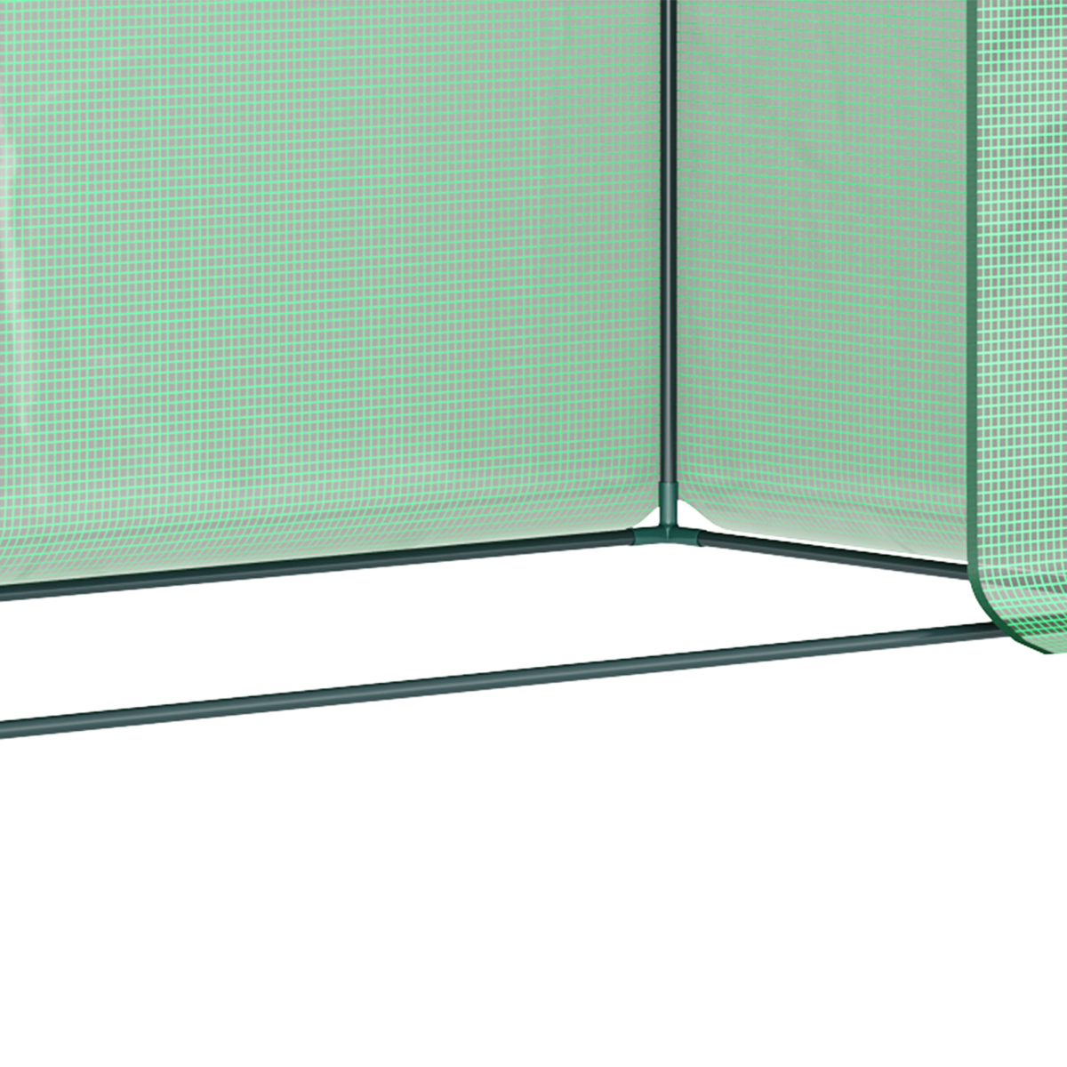 Garden Greenhouse Plant Cover, Windows & Zipper 198Lx77Wx149-168Hcm