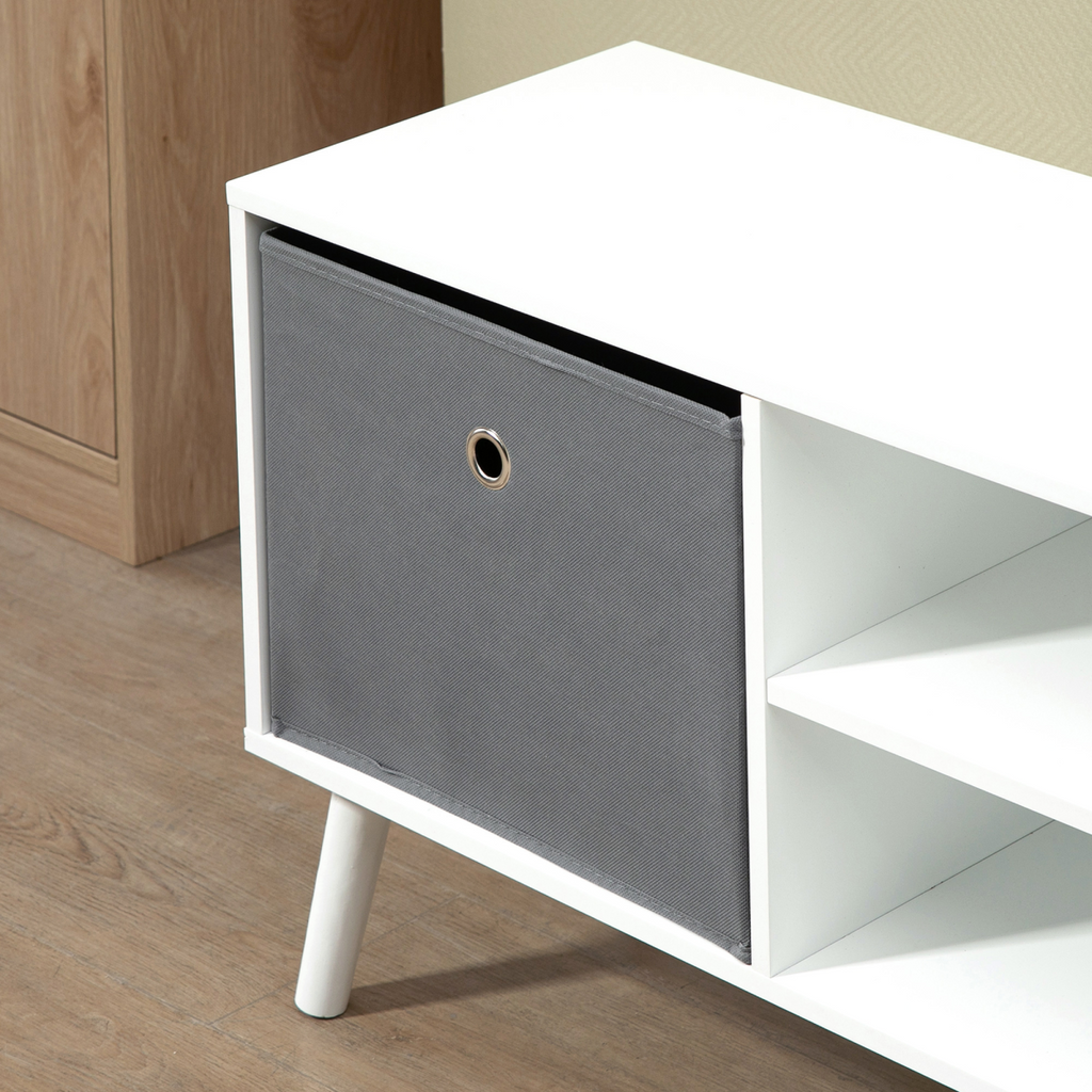 HOMCOM Modern TV Cabinet Stand w/ Shelves & Drawers, Living Room Bedroom