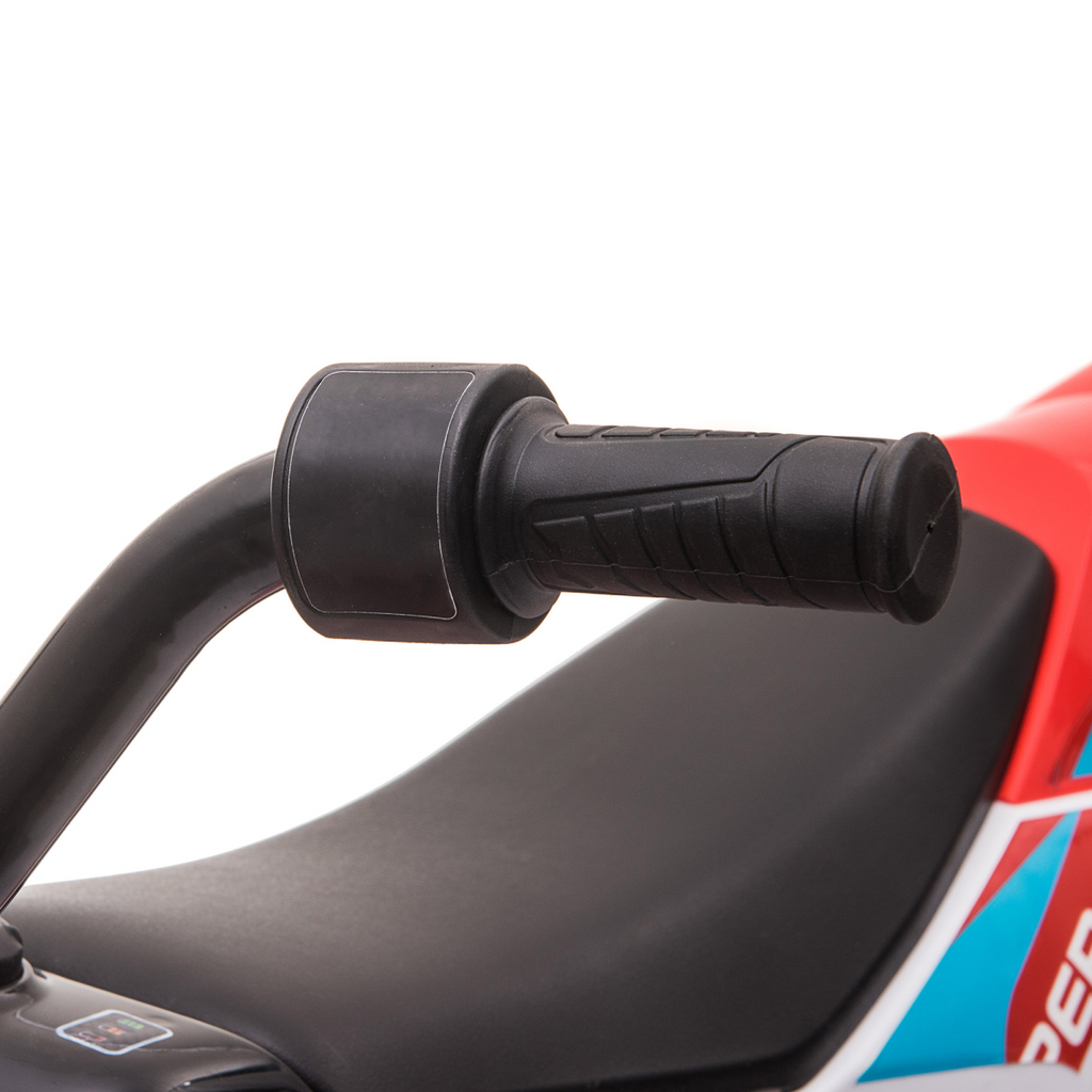 Kids Motorbike Electric Ride-On Toy with Training Wheels, for 3-5 Years - Red