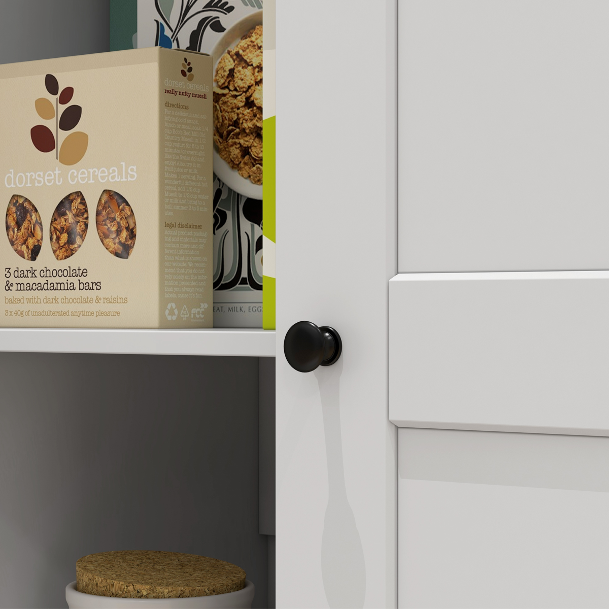 172cm Wooden Storage Cabinet Cupboard With 2 Doors 4 Shelves White