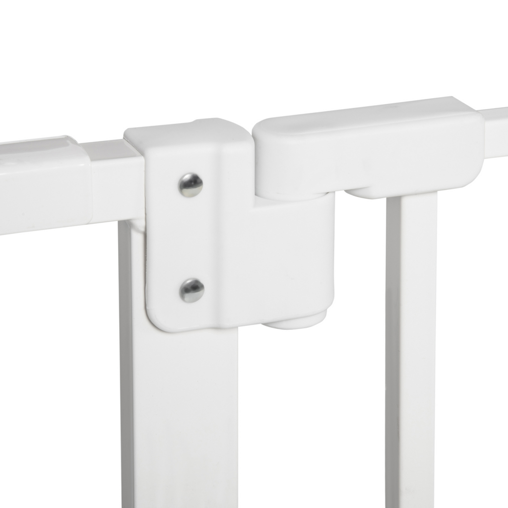 Adjustable Safety Gate 3 Extensions and Four Adjustable Screws, White PawHut