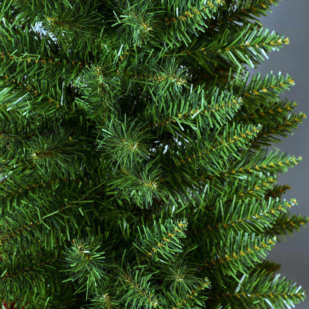 1.5m 5ft Artificial Pine Pencil Slim Christmas Tree 294 Branch Tips with Stand