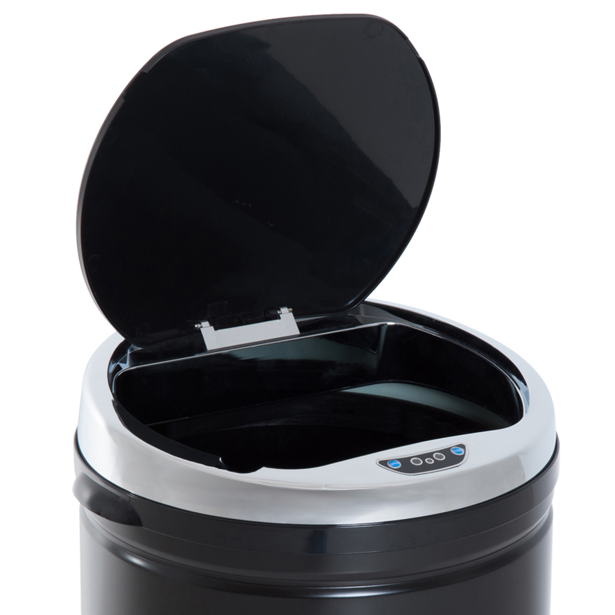 50 L Stainless Steel Sensor Trash Can with Bucket-Black