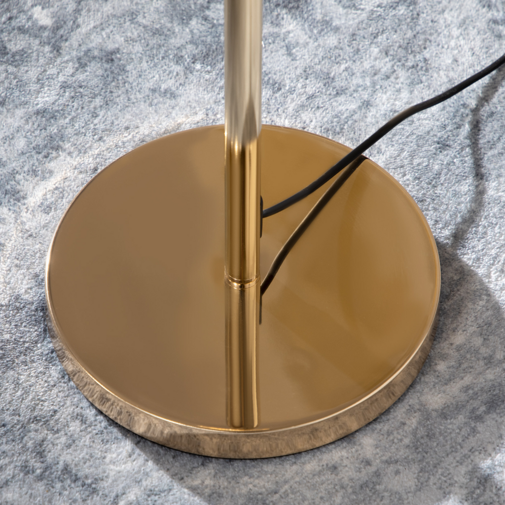 K9 Crystal Floor Lamp for Living Room, 5 Light Upright Standing Lamp, Gold
