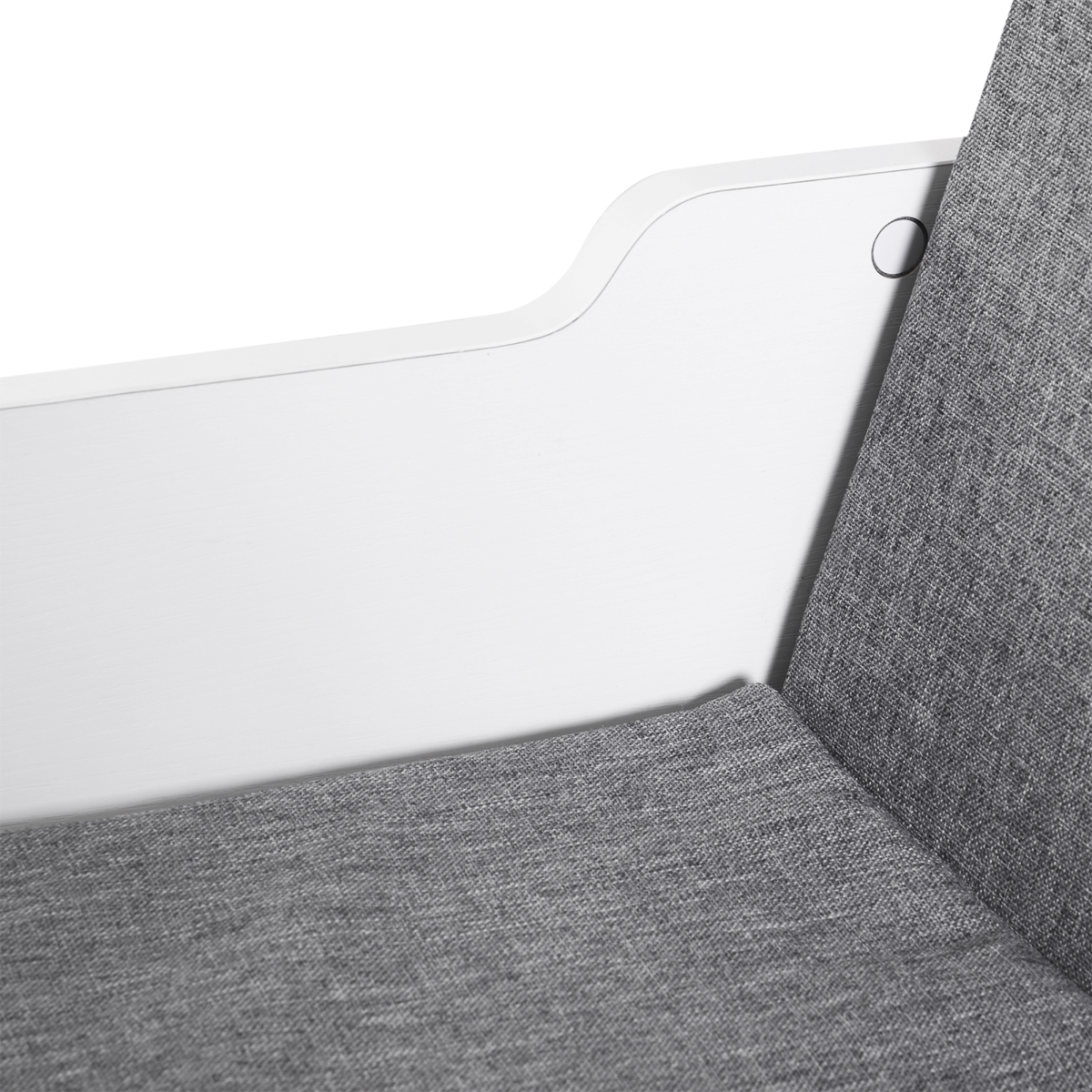Bookcase Storage W/Particle Board Sponge Linen, 102W x 30D x 61Hcm-White/Grey