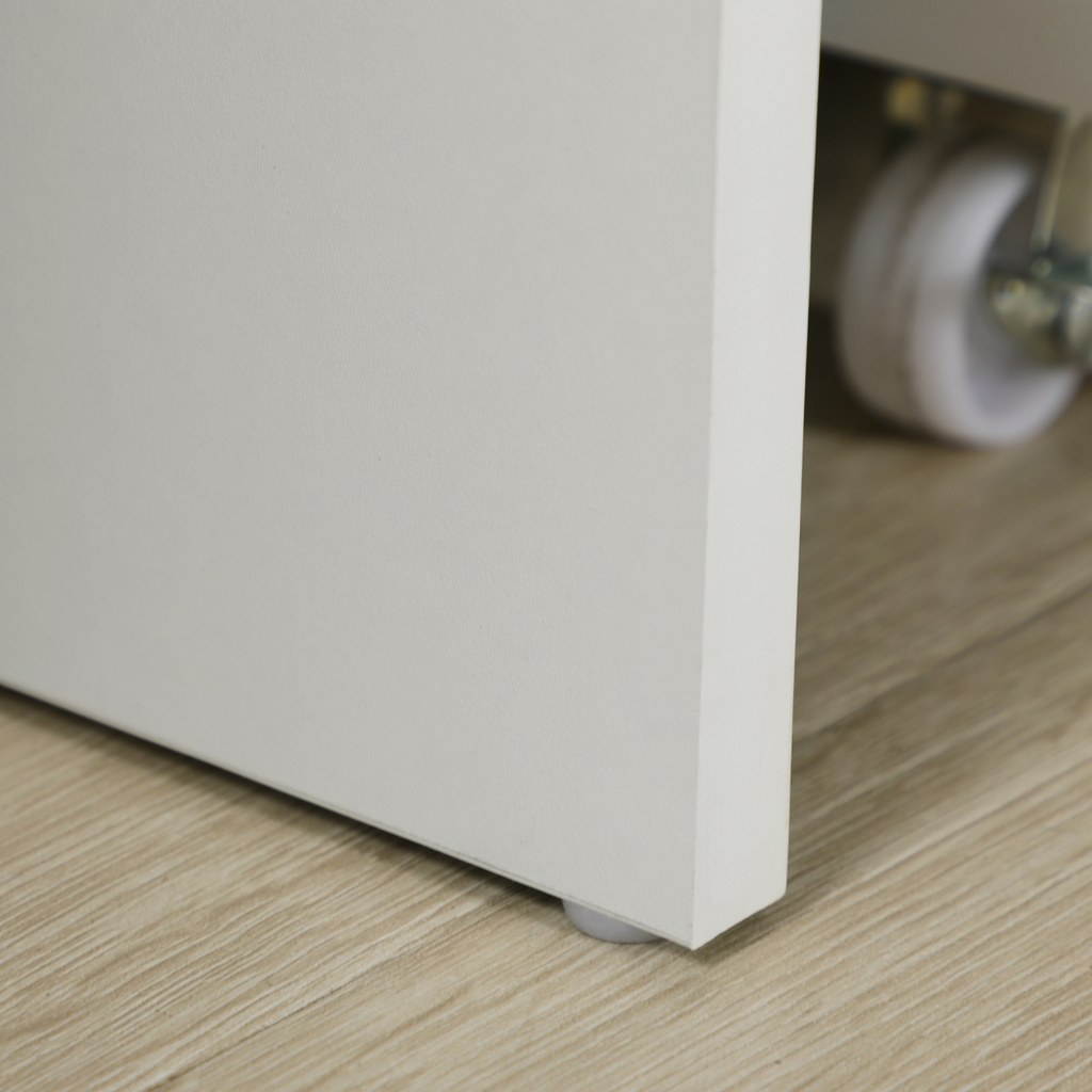 Computer Desk Writing Desk with Five Drawers for Home Office White