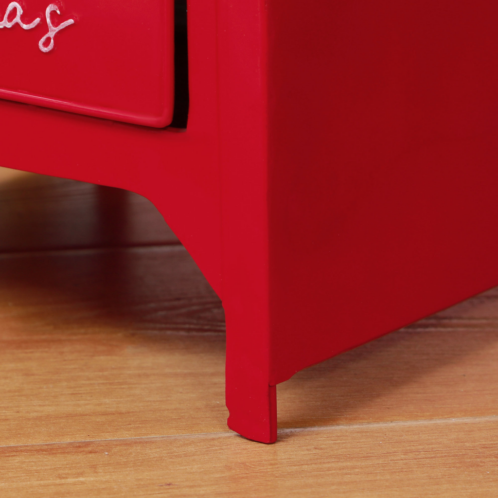 HOMCOM Christmas Post Box Freestanding or Wall Mounted for Xmas Decoration