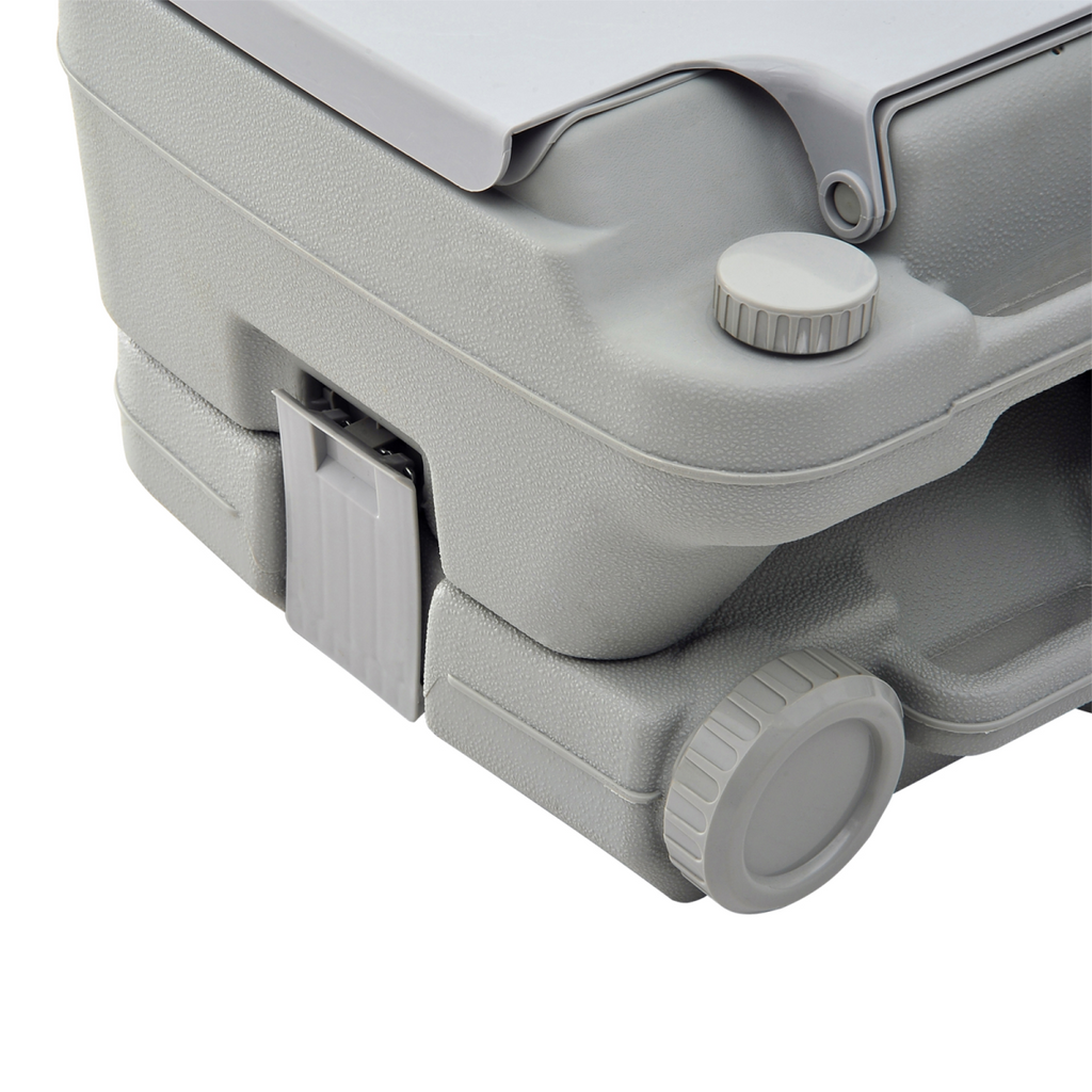 10L Portable Travel Toilet Outdoor Camping with 2 Detachable Tanks Grey HOMCOM