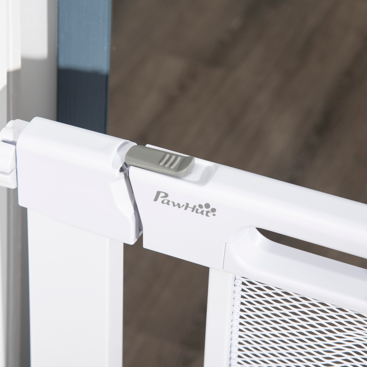 Pressure Fit Safety Gate for Stairs with Auto Close 75-82 cm - White PawHut