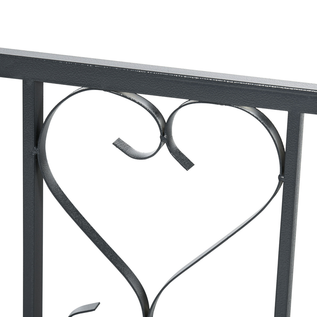 Outsunny Metal Garden Arch with Double Gate, Garden Arbor Climbing Plants