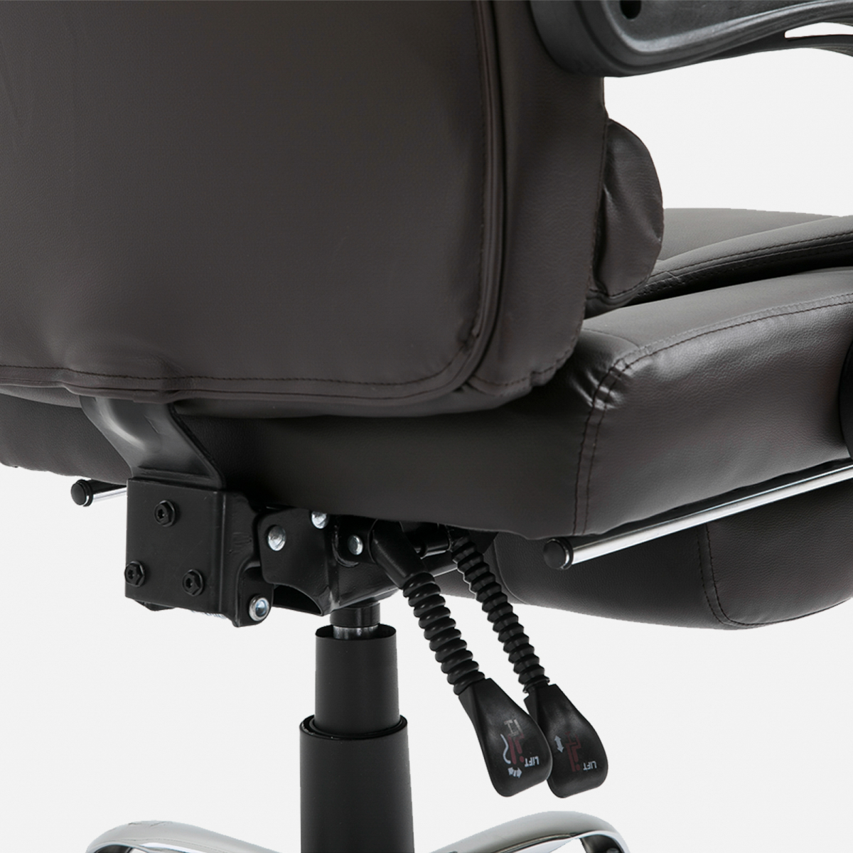 High Back Executive Office Chair Reclining Computer Chair with Swivel Wheel Brown