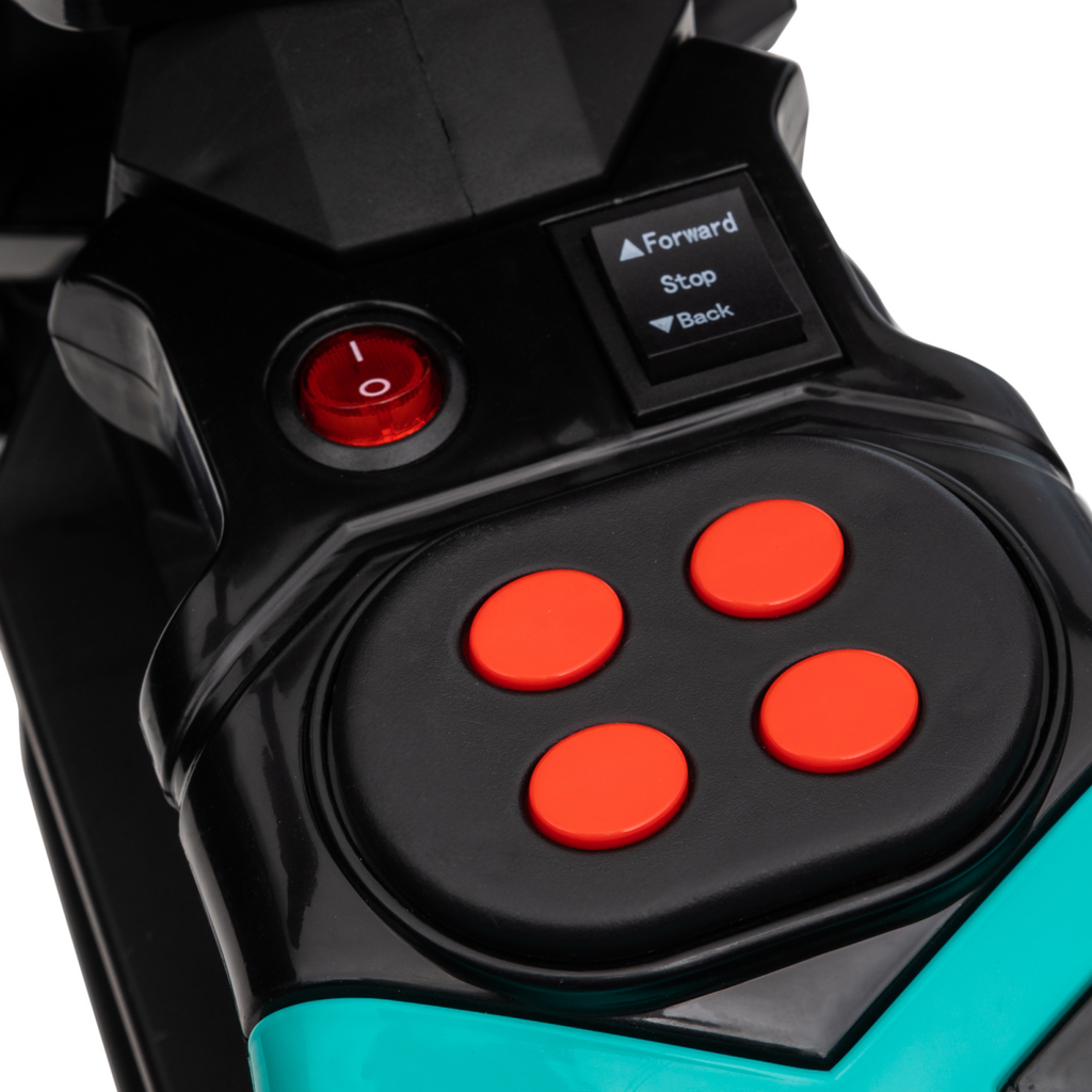 6V Kids Electric Motorbike with Training Wheels, for 3-5 Years - Black