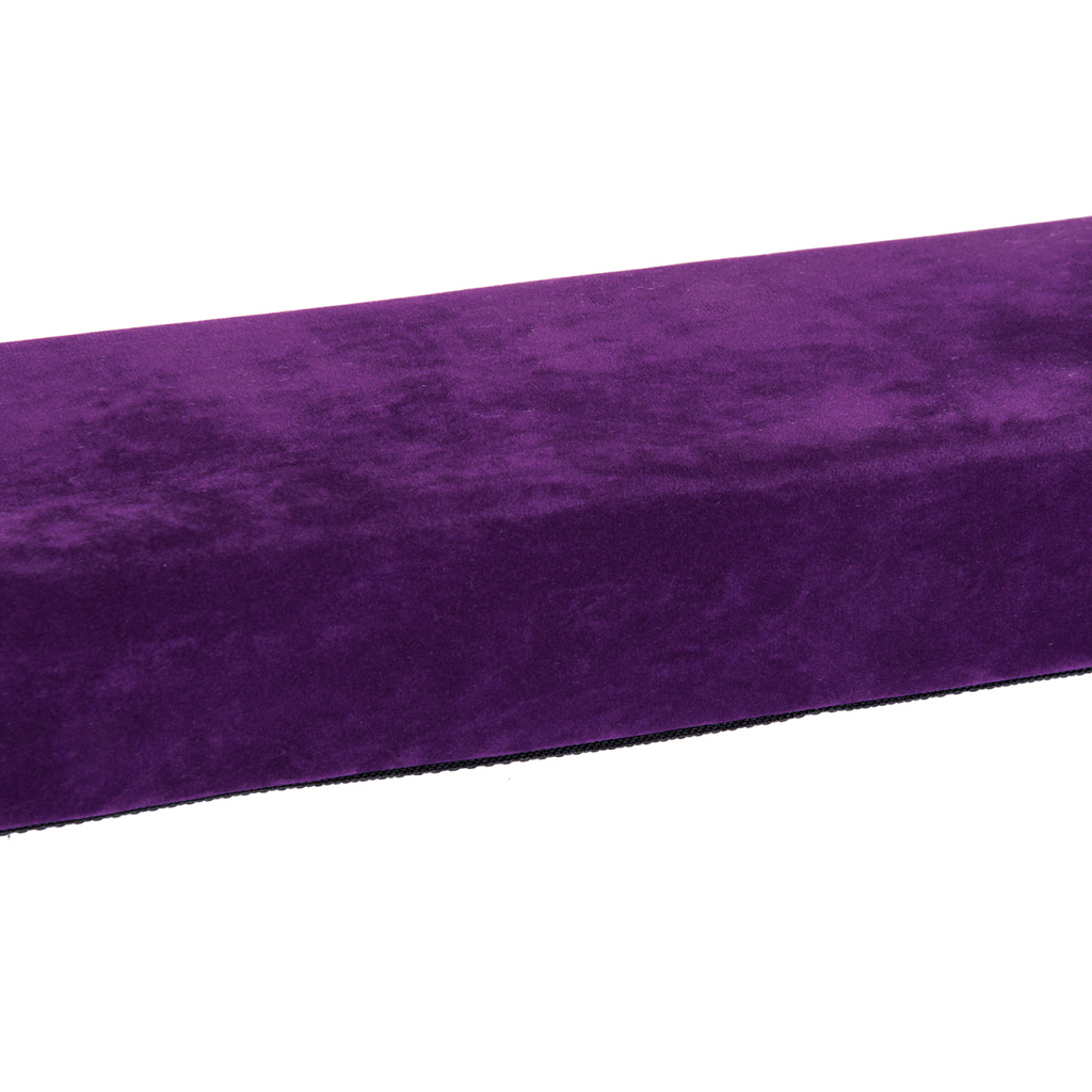 HOMCOM Balance Beam Trainer Fold Performance Gymnastics Suede Purple 2.4M Home