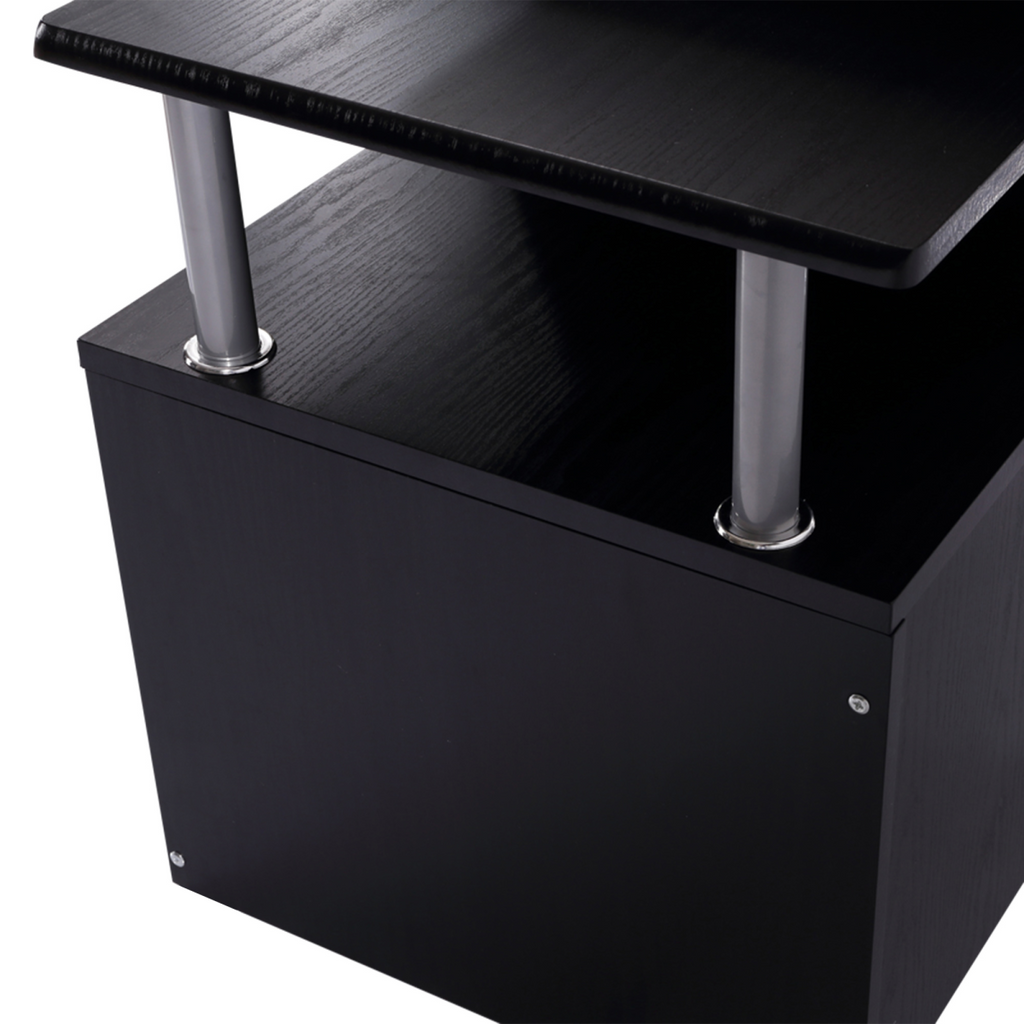 Wood Computer Desk Laptop Workstation Drawer Shelf for Home Office HOMCOM