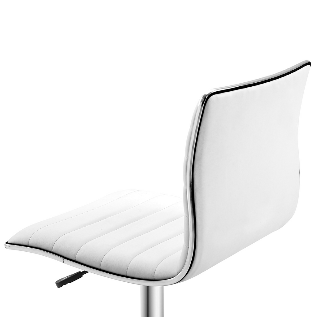 Armless Mid-Back Adjustable Office Chair 360 Swivel Ergonomic White HOMCOM