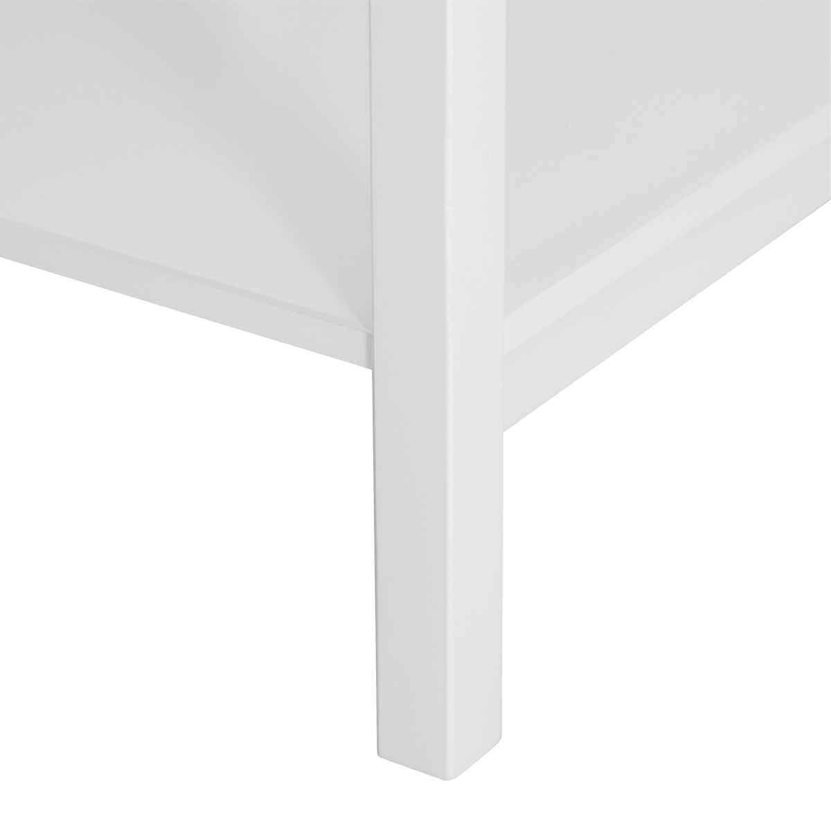 Wooden Bedside Table Cabinet W/ Drawer Shelf Storage End Side White