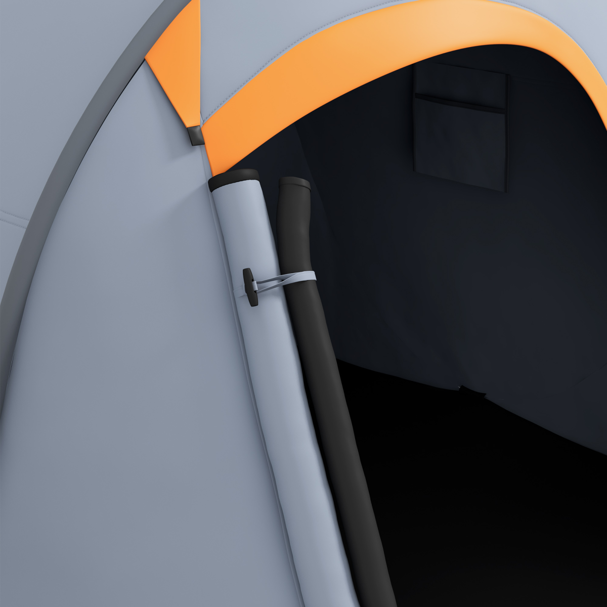 Outsunny Pop up Camping Tent for 2 Man, 2000mm Waterproof with Carry Bag, Grey