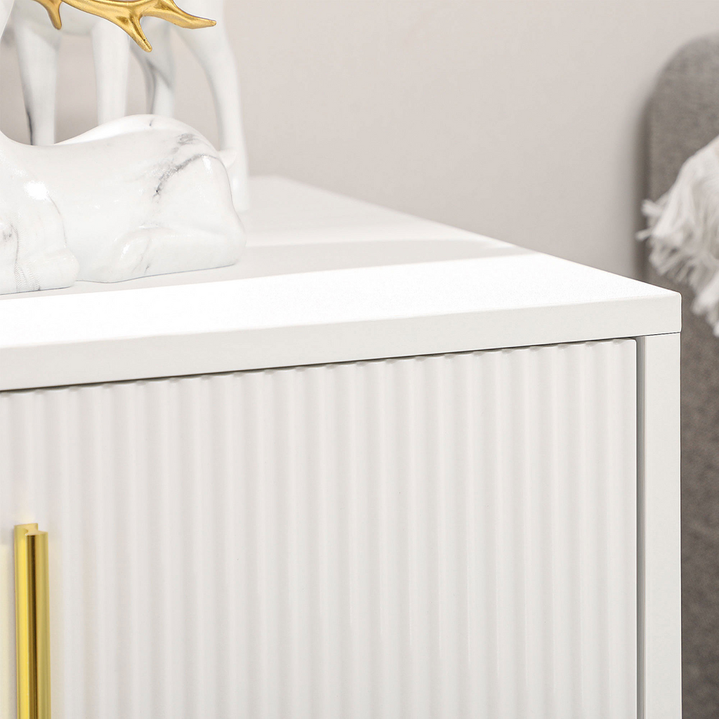 HOMCOM 3 Drawer Dresser, Chest of Drawers Storage Cabinet, White