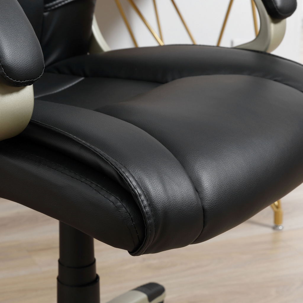 Executive Computer Office Desk Chair PU Leather Swivel Chairs High Back