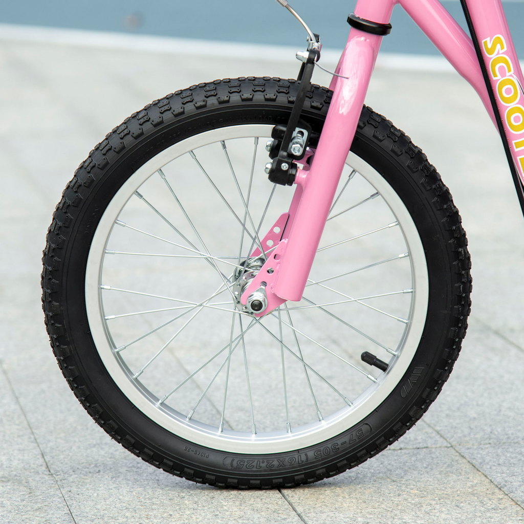 Teen Scooter Adjustable Height Dual Brakes Rubber Wheels Kickstand HOMCOM