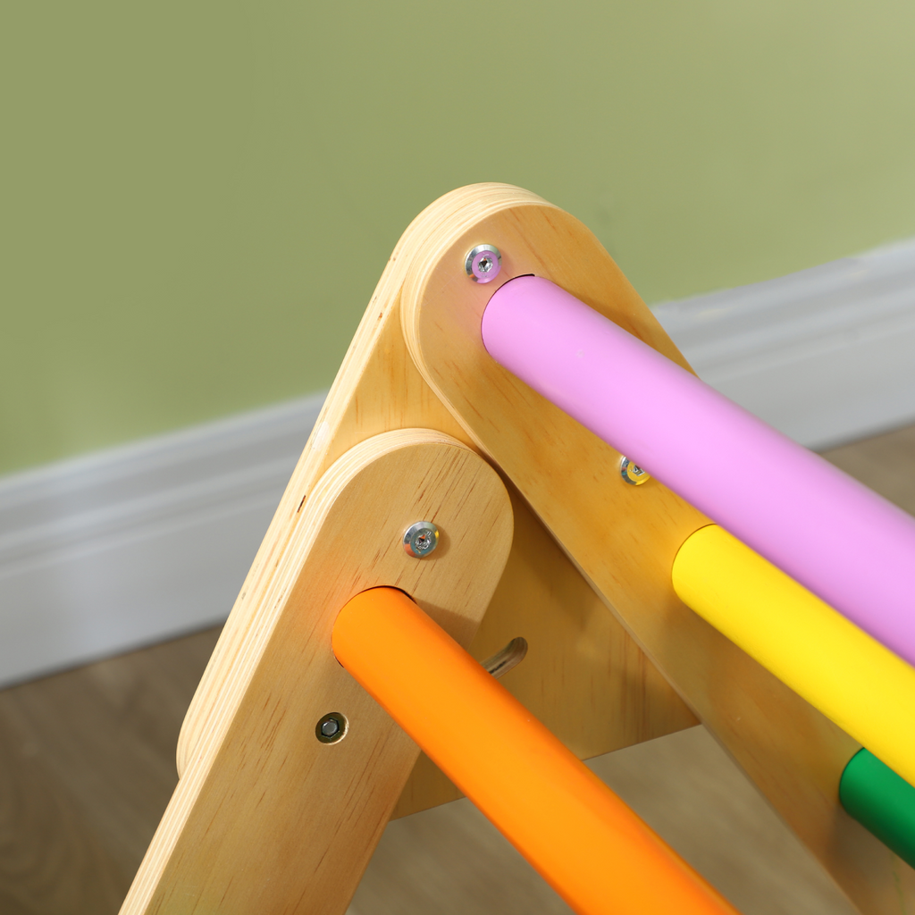 AIYAPLAY Toddler Climbing Frame, Wooden Indoor Pikler Triangle Set